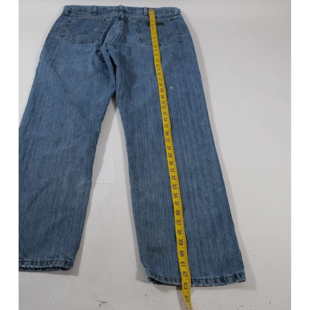 Wrangler Jeans Mens 34x32 Blue PBR Professional Bull Riders Straight Leg Denim
